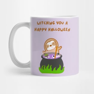 Wishing You A Happy Halloween Witch’s Brew Sloth Mug